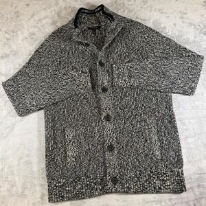 Vintage Banana Republic Knit Cardigan | Black/White | Large